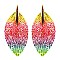 FEATHER GLITTER FRINGE EARRING