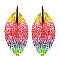 FEATHER GLITTER FRINGE EARRING