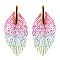 FEATHER GLITTER FRINGE EARRING