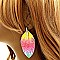 FEATHER GLITTER FRINGE EARRING