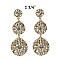 FASHIONABLE 3 ROUND STONE DROP EARRING SLCE415