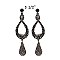 FASHIONABLE DANGLY STONE TEARDROP EARRING SLCE801