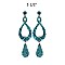 FASHIONABLE DANGLY STONE TEARDROP EARRING SLCE801