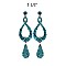 FASHIONABLE DANGLY STONE TEARDROP EARRING SLCE801