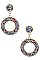 PACK OF 12 FASHION ASSORTED COLOR GLITTER DANGLE EARRING