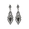 FASHIONABLE TEAR DROP W/ GLASS STONE EARRING SLCER4003