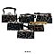 Pack of 12 Regular Coin Purses Animal Skin with Glitters Design