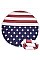 FRINGE ROUND BEACH TOWEL American Flag FM-CG7240