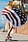 FRINGE ROUND BEACH TOWEL American Flag FM-CG7240