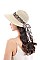 NATURAL WOVEN HAT WITH PYTHON RIBBON BAND AND BOW