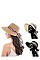 NATURAL WOVEN HAT WITH PYTHON RIBBON BAND AND BOW