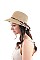 PYTHON BAND AND BOW WOVEN SUN HAT