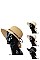 PYTHON BAND AND BOW WOVEN SUN HAT