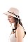 TRENDY NATURAL WOVEN SUN HAT WITH PYTHON BAND AND BOW