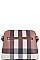 COLOR BLOCK PLAID CHECK CROSSBODY BAG