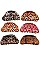 Pack of 12 Stylish Animal Print Hair Claw Clip