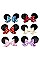 PACK OF 12 ADORABLE ASSORTED GLITTERED MOUSE HAIR CLIP