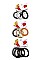 Pack of 12 Charming 4pc Phone Cord Hair Tie Set