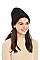 SOLID COLOR TEXTURED BEANIE