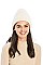 SOLID COLOR TEXTURED BEANIE