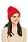 SOLID COLOR TEXTURED BEANIE