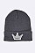 Trendy Sequin Crown Iconic Patch Beanie LA-MKH3514A