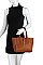 2 IN 1SATCHEL WITH LEOPARD PRINT INSIDE BAG