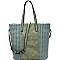 Fashionable Woven Detail Rustic 2 Way Tall Tote MH-CJF046