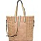 Fashionable Woven Detail Rustic 2 Way Tall Tote MH-CJF046
