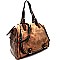 CHILLX Hematit-Tone Studded Large 2-Way Satchel MH-CJF062