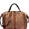 Woven Detail Perforated Rustic Large Satchel MH-CJF065