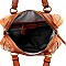 Perforated 2Tone Rustic Boston 2Way Bag