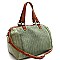 Perforated 2Tone Rustic Boston 2Way Bag