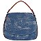 Vintage Denim Flap Crossbody Bag Satchel