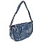 Vintage Denim Studded Shoulder Bag