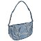 Vintage Denim Studded Shoulder Bag