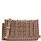 CLA46506-LP Madison West Unique Laser-cut Flap Clutch Cross Body