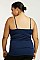 PACK OF 6 PIECES LADIES LONG POLY CAMISOL PLUS SIZE MUCM900X