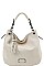 CHIC TEXTURED PU LEATHER DESIGNER FASHION DOUBLE TASSEL LONG STRAP HOBO BAG JYCMS-002