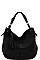 CHIC TEXTURED PU LEATHER DESIGNER FASHION DOUBLE TASSEL LONG STRAP HOBO BAG JYCMS-002