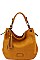 CHIC TEXTURED PU LEATHER DESIGNER FASHION DOUBLE TASSEL LONG STRAP HOBO BAG JYCMS-002