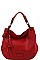 CHIC TEXTURED PU LEATHER DESIGNER FASHION DOUBLE TASSEL LONG STRAP HOBO BAG JYCMS-002