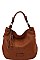 CHIC TEXTURED PU LEATHER DESIGNER FASHION DOUBLE TASSEL LONG STRAP HOBO BAG JYCMS-002