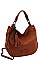 CHIC TEXTURED PU LEATHER DESIGNER FASHION DOUBLE TASSEL LONG STRAP HOBO BAG JYCMS-002