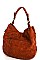 CHIC TEXTURED PU LEATHER DESIGNER FASHION DOUBLE TASSEL LONG STRAP HOBO BAG JYCMS-002