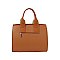 SOFT LEATHER HANDLE STITCH DETAIL TOTE