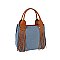 TASSEL DETAIL DENIM CROSSBODY TOTE