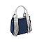 TASSEL DETAIL DENIM CROSSBODY TOTE