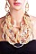 PEARL CHAINS IN CLEAR RINGS BIB NECKLACE SET