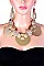 LRG DISCS CHAINED BIB NECKLACE SET